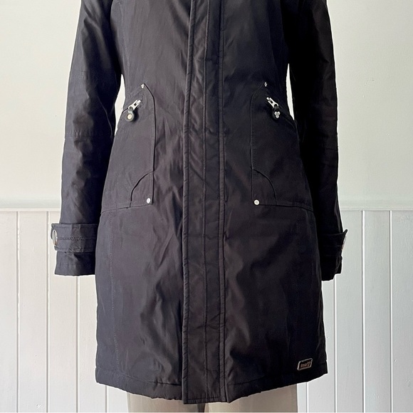 Aritzia TNA Blk Verbier Hooded Parka Coat Size S - Picture 3 of 16
